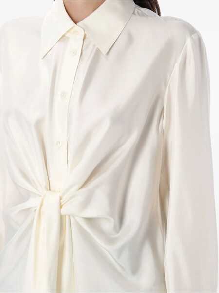 Camasi ROHE Rhe Silk Knotted Shirt Beige Femei (BM 18506784) 3