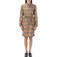 Rochii Burberry Check Cotton Shirt Dress Femei