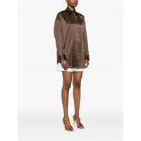 Camasi Tom Ford Dama - Camasi Tom Ford Tom Ford Stretch Silk Satin Relaxed Fit Shirt Brown Femei (BM 18506835) - B-mall.ro