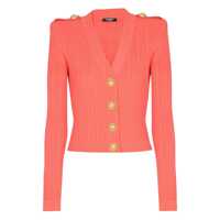 Cardigane Balmain Balmain Long Sleeves Ribbed And Cable-Knit Cardigan