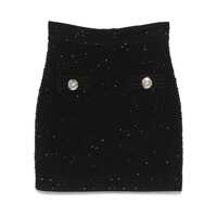 Fuste Balmain Sequins Tweed Mini Skirt Femei