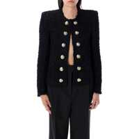 Geci Balmain Edge-To-Edge Silky Tweed Jacket Femei