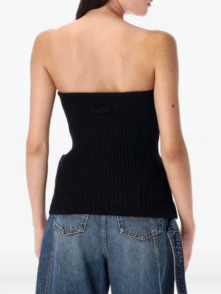Topuri Jean Paul Gaultier Jean Paul Gaultier Knitted Bustier Top Black Femei (BM 18506928) 2