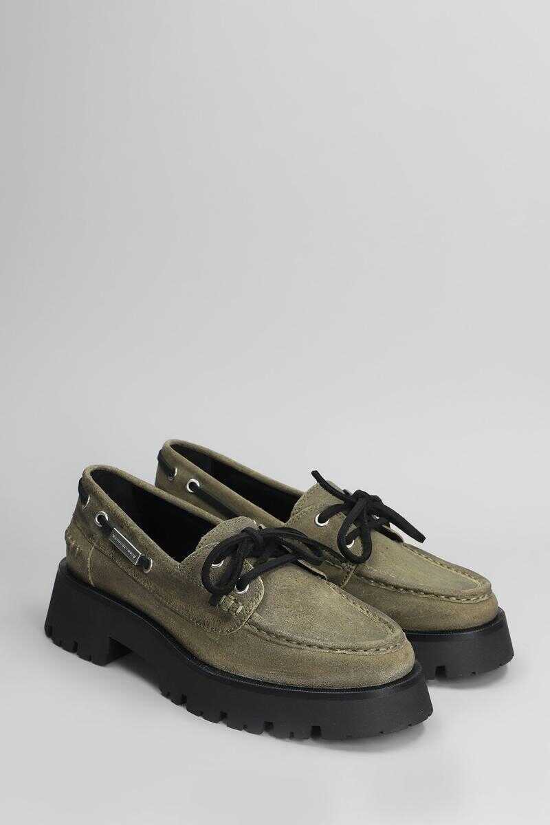 Mocasini Alexander Wang Alexander Wang Carson Boat Loafers GREEN Femei (BM 18507582) 2