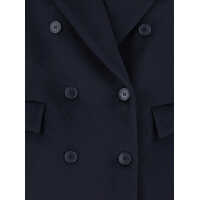 Imbracaminte PLAIN Dama - Sacouri PLAIN Blue Double-Breasted Jacket With Peak Revers In Wool Woman BLUE Femei (BM 18507600) - B-mall.ro