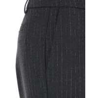 Imbracaminte PLAIN Dama - Pantaloni casual PLAIN Grey Pants With Belt Loops And All-Over Striped Motif In Wool Blend Woman GREY Femei (BM 18507606) - B-mall.ro