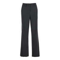 Pantaloni casual Grey Pants With Belt Loops And All-Over Striped Motif In Wool Blend Woman Femei