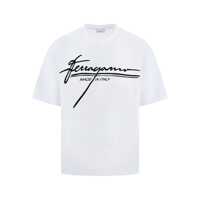 Tricouri Salvatore Ferragamo 'Firma' T-Shirt Barbati