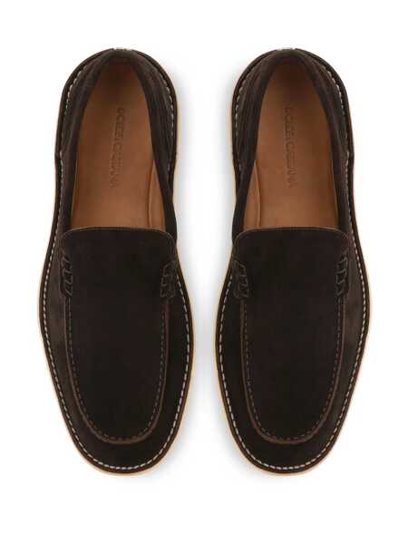 Mocasini Dolce & Gabbana Dolce & Gabbana Suede Moccasin From The New Florio Line EBONY Barbati (BM 18508761) 4