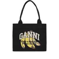 Genti de mana Ganni Organic Cotton Large Tote Bag Femei