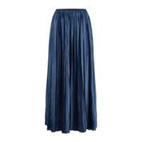 Fuste Roberto Collina Blue Long Pleated Satin Skirt Femei
