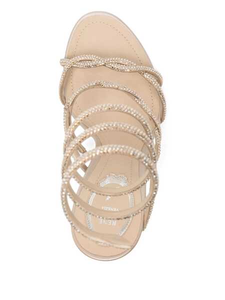 Sandale Rene Caovilla Ren Caovilla Braid Cleo Sandals Beige Femei (BM 18509409) 4
