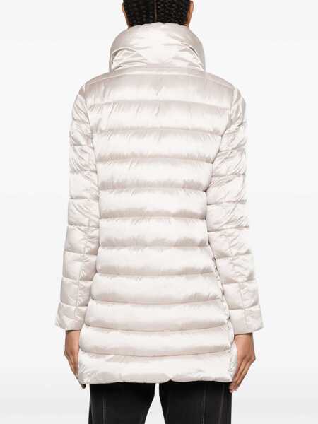 Geci de iarna Save the Duck Lydia Beige Down Jacket With High Neck And Logo Patch On The Sleeve In Tech Fabric Woman Beige Femei (BM 18509661) 4