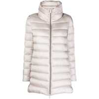 Geci de iarna 'Lydia' Beige Down Jacket With High Neck And Logo Patch On The Sleeve In Tech Fabric Woman Femei