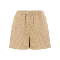 Pantaloni scurti Fendi Ff Chambray Denim Shorts Femei