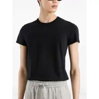Tricouri Dolce & Gabbana pentru Barbati - Tricouri Dolce & Gabbana Black Crewneck T-Shirt With Tonal Logo Lettering Embroidery On The Front In Cotton Stretch Man Black Barbati (BM 18509994) - B-mall.ro
