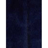 Imbracaminte PLAIN Dama - Geci PLAIN Blue Crewneck Fur Jacket With Concealed Front Closure In Ecofur Woman BLUE Femei (BM 18510396) - B-mall.ro