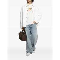 Tricouri Palm Angels pentru Barbati - Tricouri Palm Angels Palm Angels Cotton Crew-Neck T-Shirt WHITE Barbati (BM 18511455) - B-mall.ro