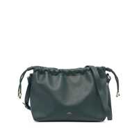 Genti de umar 'Ninon' Green Crossbody Bag With Drawstring Closure And Embossed Logo Lettering On The Front In Ecoleather Woman Femei