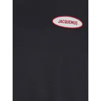 Tricouri JACQUEMUS pentru Barbati - Tricouri JACQUEMUS Le T-Shirt Stazione Blu Crewneck T-Shirt With Logo Patch On The Front In Cotton Jersey Man BLUE Barbati (BM 18512082) - B-mall.ro