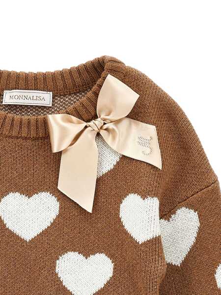 Pulovere Monnalisa COTTON WOOL SWEATER Brown Fete (BM 18512589) 3