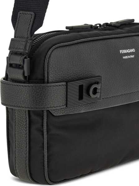 Genti de mana Ferragamo Gancini buckle Shoulder Bag NERO Barbati (BM 18512929) 4