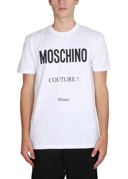 Tricouri Moschino T-Shirt With Logo WHITE Barbati (BM 18513073) 2