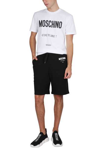 Tricouri Moschino T-Shirt With Logo WHITE Barbati (BM 18513073) 4