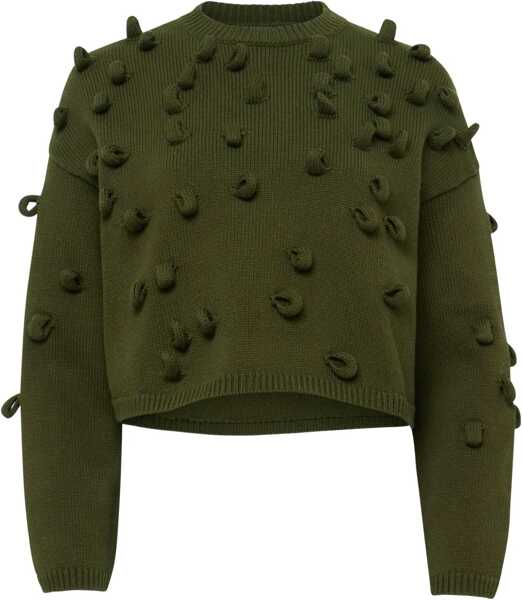 Pulovere casual JW Anderson Loop Cropped Jersey GREEN Femei (BM 18513118) 1