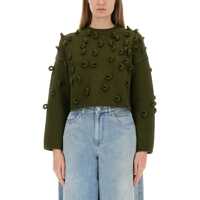 Pulovere casual Loop Cropped Jersey Femei