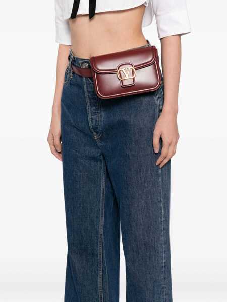 Genti de mana Valentino Garavani 9To5 Leather Pouch BORDEAUX Femei (BM 18513121) 2