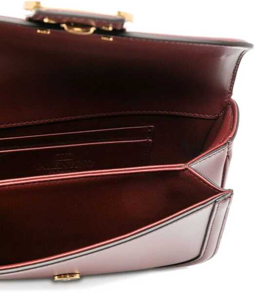 Genti de mana Valentino Garavani 9To5 Leather Pouch BORDEAUX Femei (BM 18513121) 5