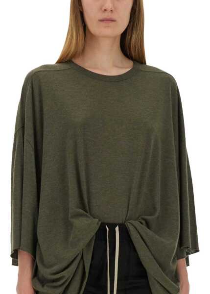 Tricouri Rick Owens Tommy-T T-Shirt GREEN Femei (BM 18513130) 2