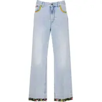 Blugi skinny Embroidered Denim Pants Femei