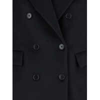 Imbracaminte PLAIN Dama - Sacouri PLAIN Black Double-Breasted Jacket With Peak Revers In Wool Woman Black Femei (BM 18514026) - B-mall.ro