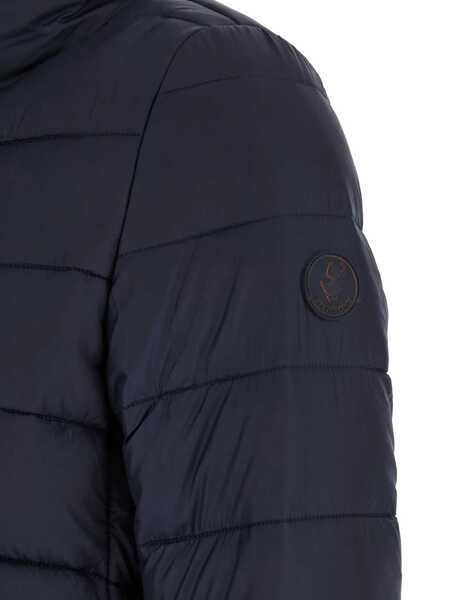Geci de iarna Save the Duck Lydia Blue Down Jacket With High Neck And Logo Patch On The Sleeve In Tech Fabric Woman BLUE Femei (BM 18514650) 3