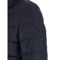 Geci de iarna Save the Duck Dama - Geci de iarna Save the Duck Lydia Blue Down Jacket With High Neck And Logo Patch On The Sleeve In Tech Fabric Woman BLUE Femei (BM 18514650) - B-mall.ro