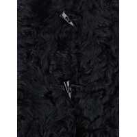 Imbracaminte PLAIN Dama - Geci PLAIN Black Collarless Fur Jacket With Front Toggle Closure In Fur Woman Black Femei (BM 18515205) - B-mall.ro