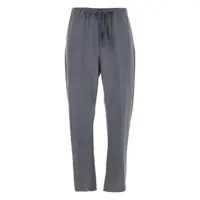 Pantaloni casual 'Buddy' Grey Cropped Pants With Drawstring Waist In Cotton Woman Femei