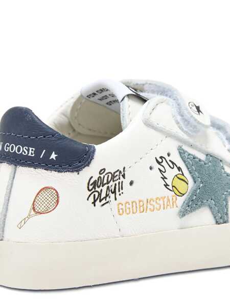 Sneakers Golden Goose BABY SCHOOL NAPPA UPPER WITH PRINTS SUEDE STAR LEATHER HEEL SNEAKERS White Fete (BM 18516048) 4