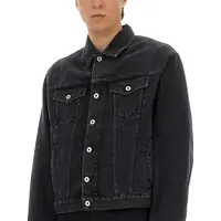 Geci Kenzo pentru Barbati - Jachete Kenzo Truker Jacket With Boke Flower Embroidery GREY Barbati (BM 18516346) - B-mall.ro