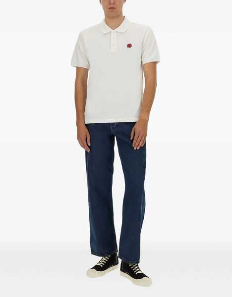 Tricouri Polo Kenzo Cotton Polo WHITE Barbati (BM 18516370) 2