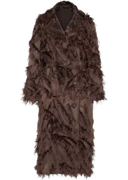 Paltoane Brunello Cucinelli Coat with fur details TESTA DI MORO Femei (BM 18517522) 1