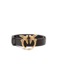 Curele 'Love Birds' Brown Belt With Logo Buckle In Leather Woman Femei