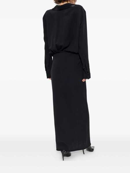Rochii THE ATTICO The Attico Wrap Dress Black Femei (BM 18518961) 4