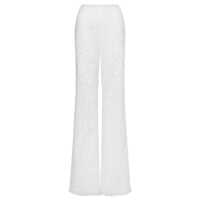Pantaloni casual Alberta Ferretti Embroidered And Cut-Out Design Trousers In Cotton Femei