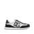 Dolce & Gabbana Black And White Low Top With Lace Details And Dg Patch On The Side In Fabric And Suede Blend Woman Multicolor