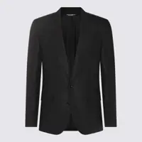 Sacouri Dolce & Gabbana Black Linen Blazer Barbati