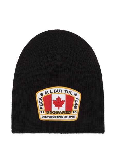 Caciuli DSQUARED2 DSQUARED2 Beanie Accessories Black Barbati (BM 18523413) 1