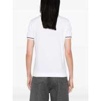 Tricouri Brunello Cucinelli Dama - Tricouri Brunello Cucinelli Brunello Cucinelli Logo Patch T-Shirt WHITE Femei (BM 18523485) - B-mall.ro